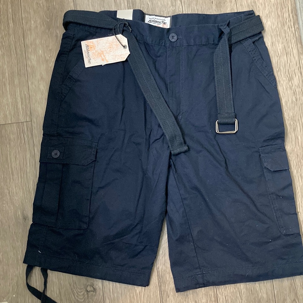 Men’s blue cargo shorts
